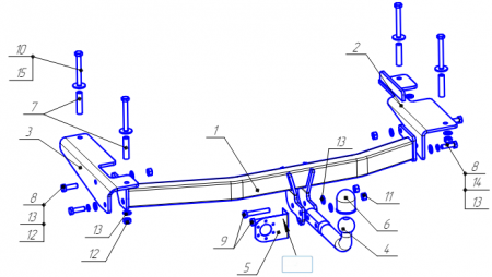 Фаркоп 9015-A Oris на Geely Emgrand X7 2019- без выреза в бампере. Тип шара: A. Требуется сверление лонжеронов. Нагрузки: 1500/75 кг, масса фаркопа 18 кг (без электрики в комплекте) от магазина ФаркопРос